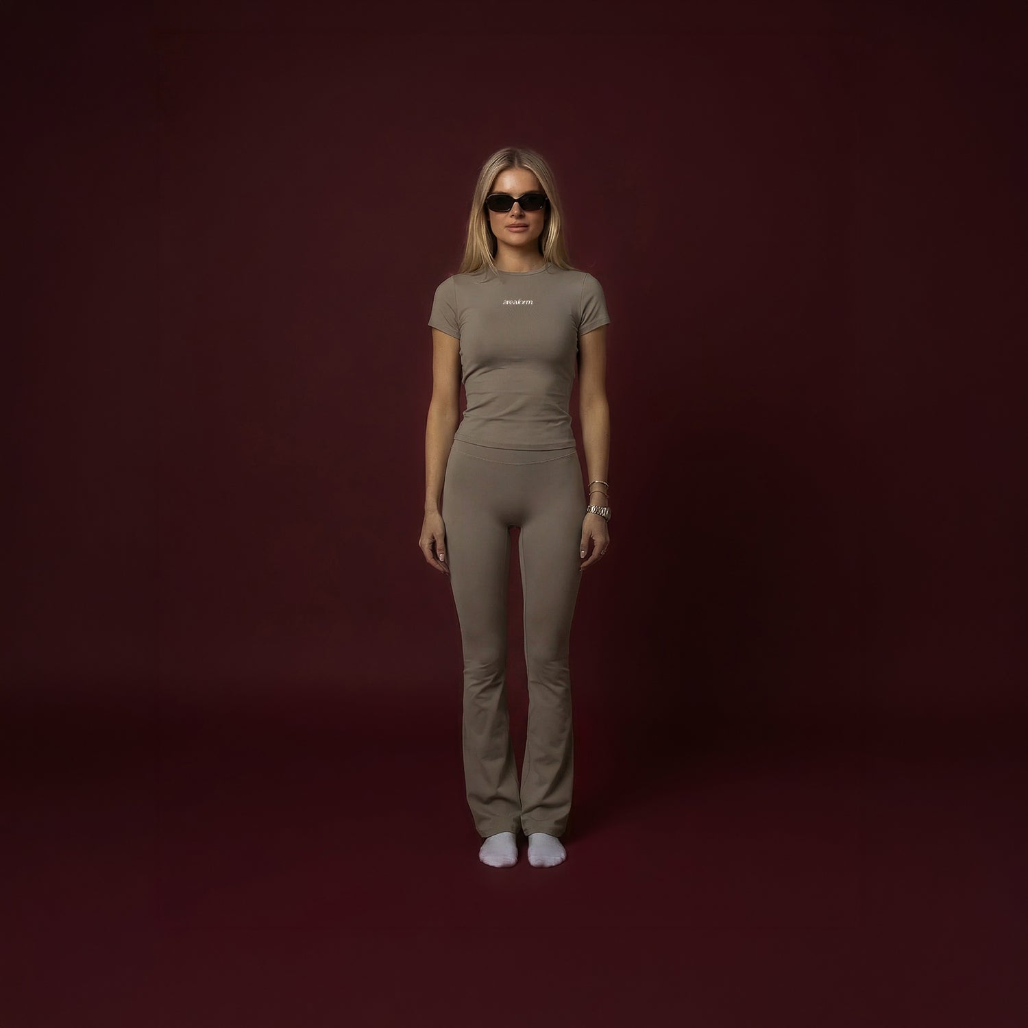 SOFT SCULPT FLARE LEGGING - STONE