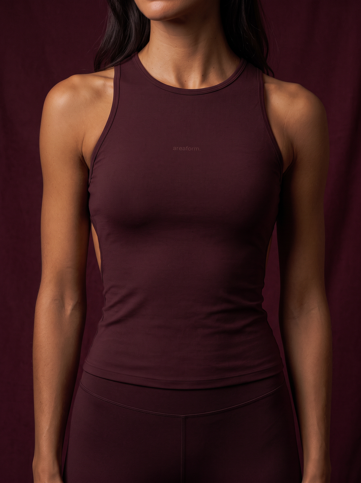 SCULPT TOP  - BURGUNDY