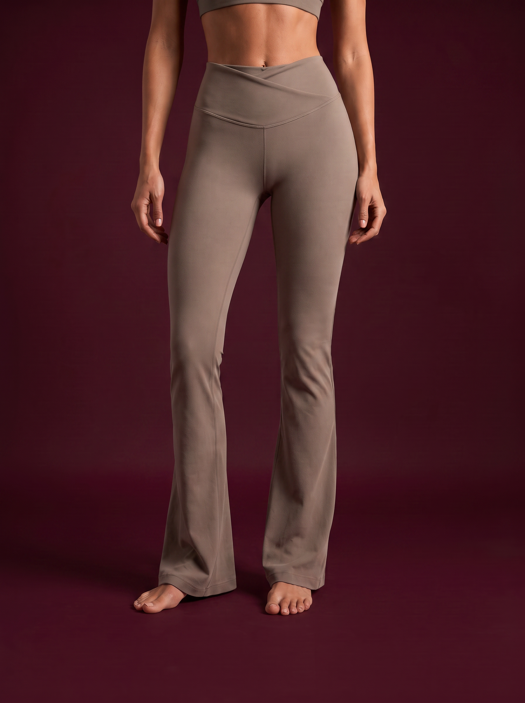 SOFT SCULPT FLARE LEGGING - STONE