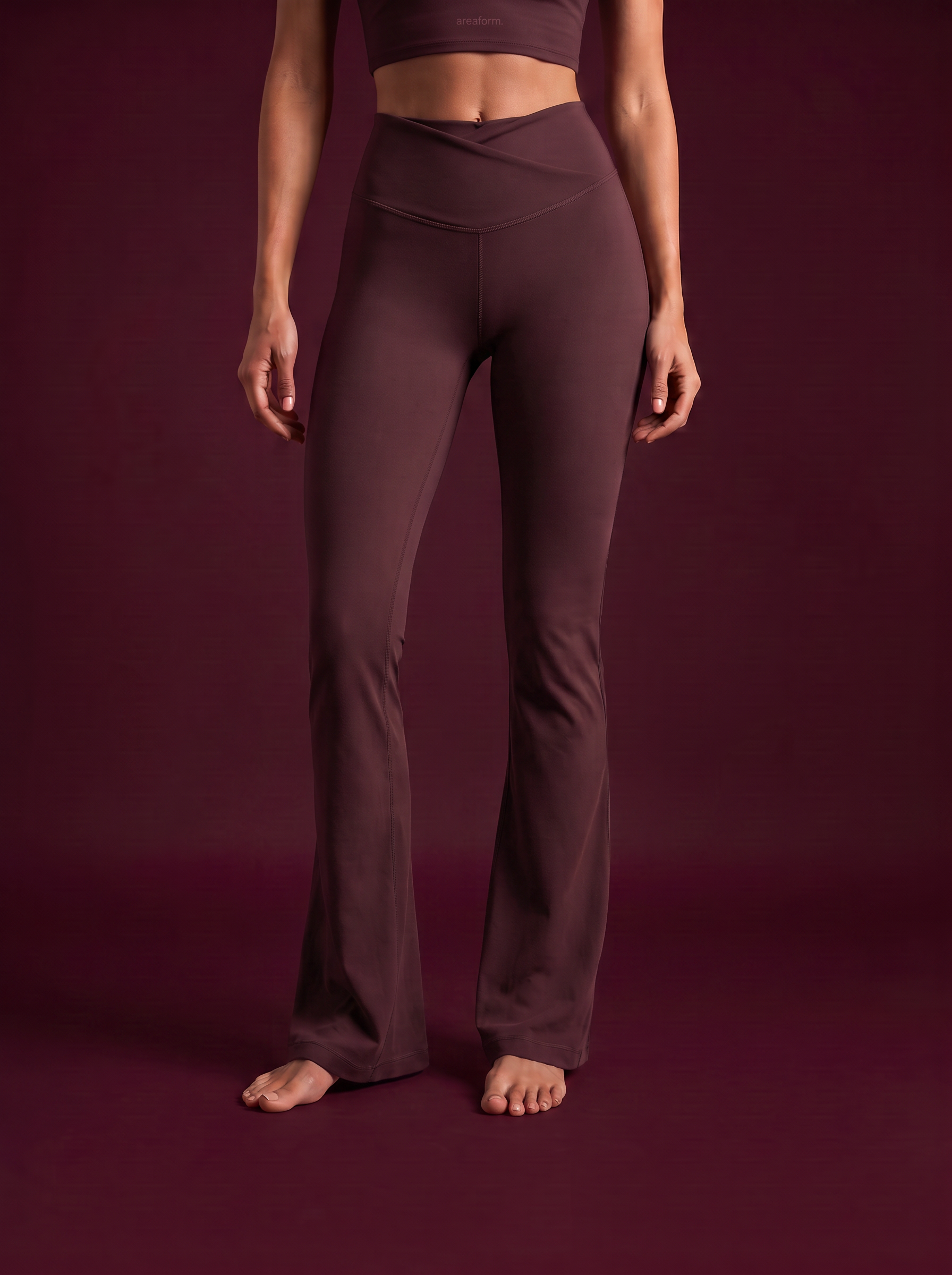 SOFT SCULPT FLARE LEGGING - BURGANDY